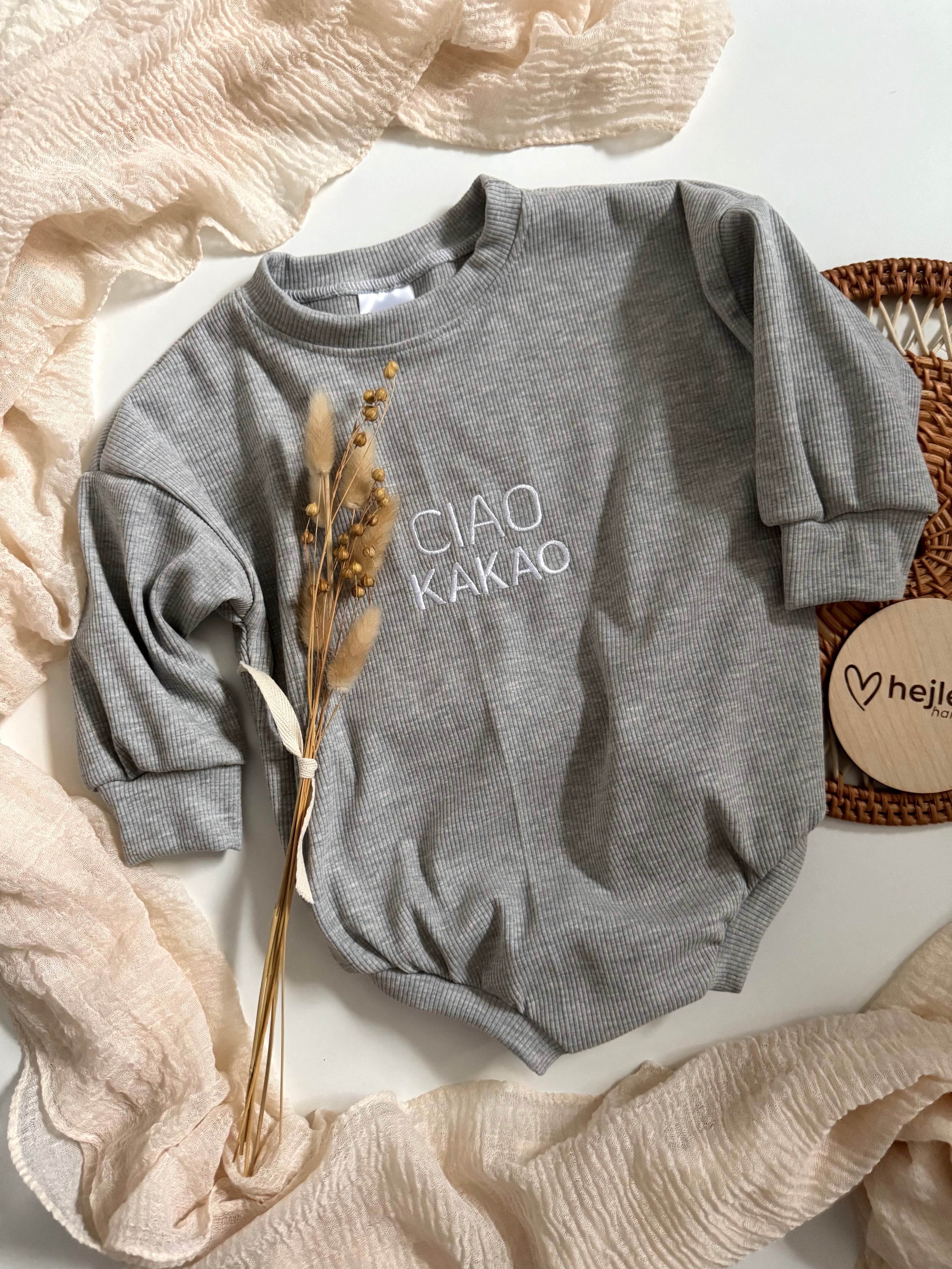 Gr. 86 Ciao Kakao Sweater Romper - grau