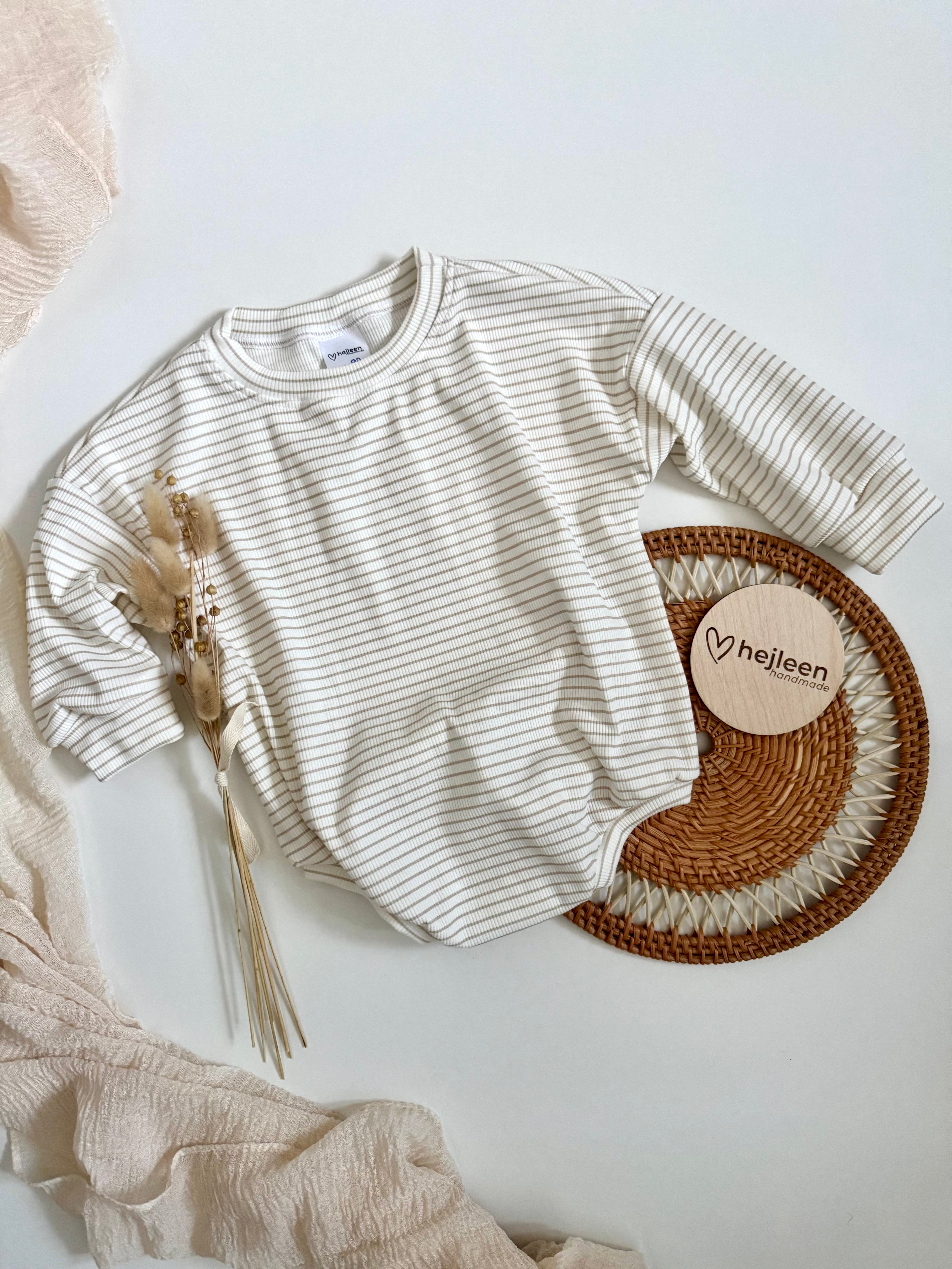 Gr. 92 - Gestreifter Sweater Romper