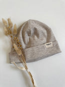 Gerippte Beanie - Beige meliert - hejleen handmade