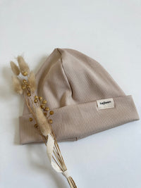 Gerippte Beanie - Karamell - hejleen handmade