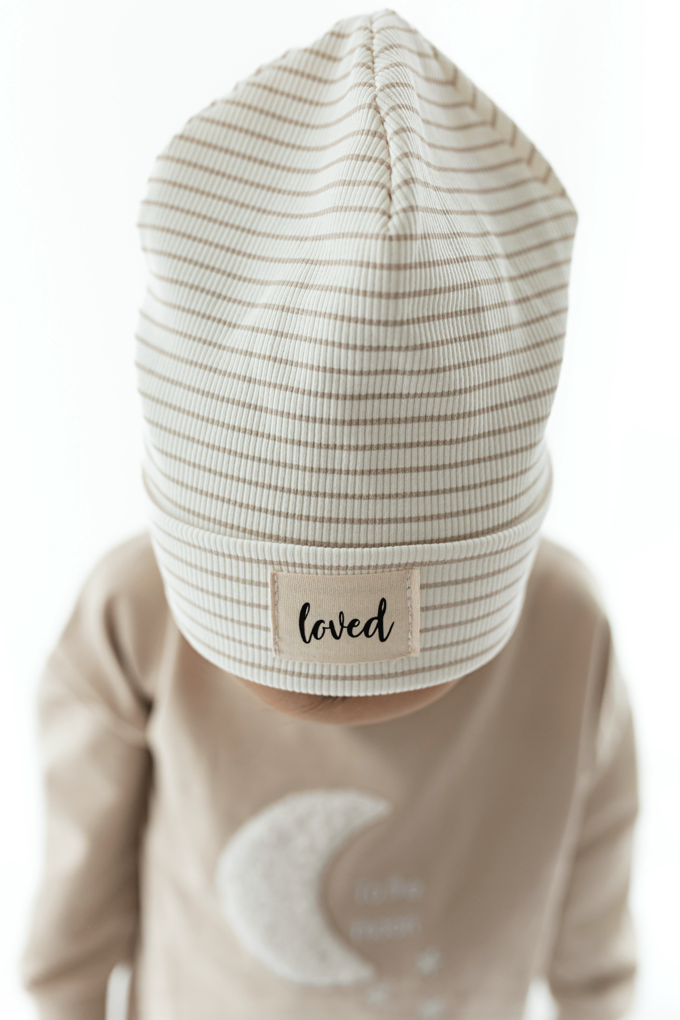 Gestreifte Beanie