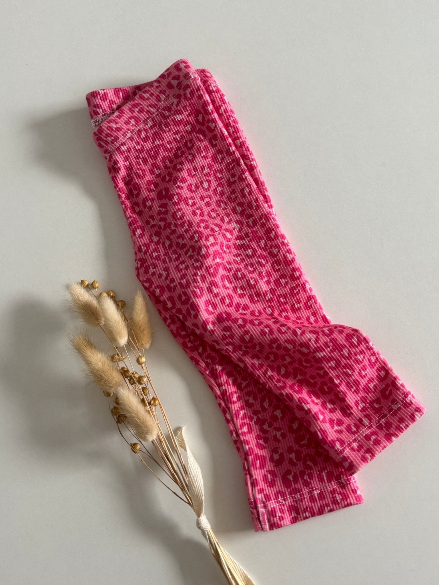 Gr. 68 Leggings - Pink Leo