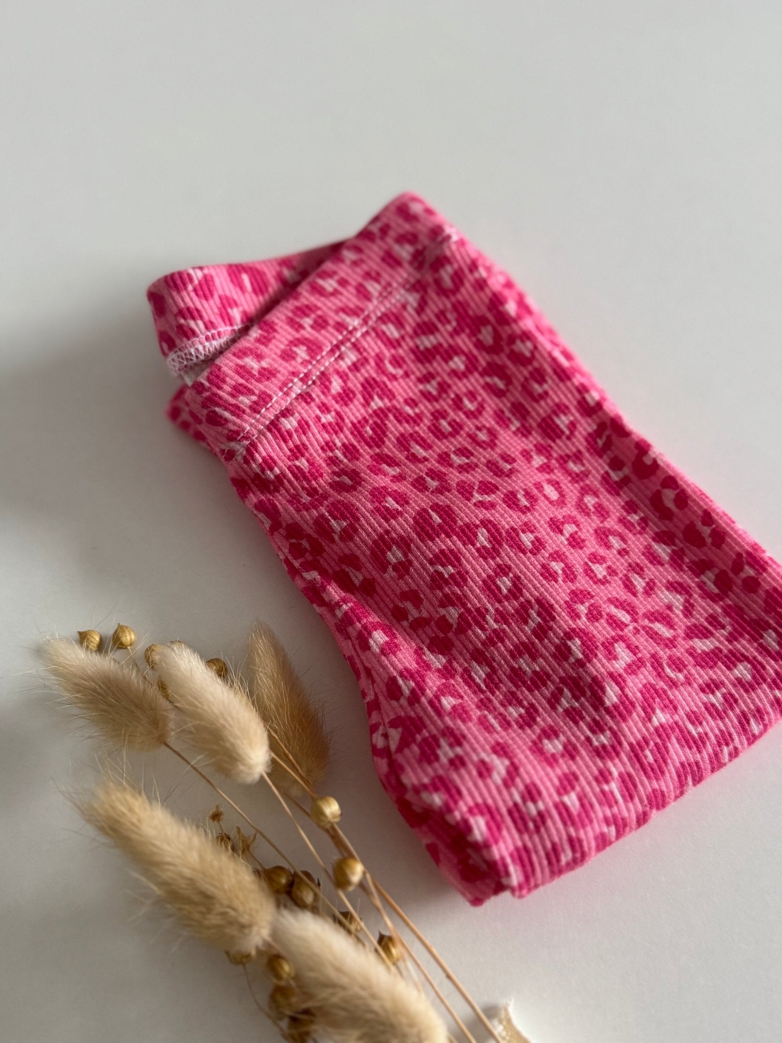 Gr. 68 Leggings - Pink Leo